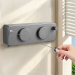 Corde � linge r�tractable pour balcon 42m acier inoxydable fil a linge ext�rieur retractablegris