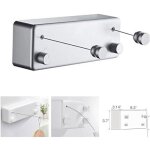 Corde � linge r�tractable int�rieur ext�rieur - - fixation murale sans per�age - 2 fils acier inoxydable ...