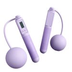 Corde � sauter intelligente sans fil avec ballon de poids et compteur - violet