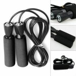 Corde � sauter r�glable avec roulement � billes - fitness - noir - pour adulte