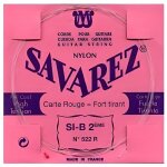 Corde pour guitare classique - savarez - 522r - tirant fort - couleur rouge - nylon rectifi�