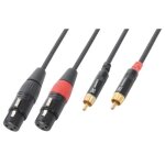 Cordon audio - pd connex - 2x xlr femelle - 2x rca mle - 1. 5 m - transmission du signal