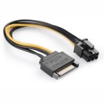 Cordon alimentation 20cm conversion sata 15 pin disque dur vers 6 pins graphique Cordon alimentation 20cm conversion sata 15 pin disque dur vers 6 pins graphique