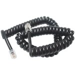 Cordon extensible rj9 pour combin de tlphone fixe noir 2m