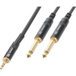 Cordon jack 3. 5 m�le st�r�o / 2 x jack 6. 35 mono - pd connex - 3 m - blind�