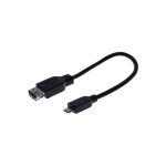 Cordon otg usb 2. 0 micro b / type a (male - femelle) noir - 021m Cordon otg usb 2. 0 micro b / type a (male - femelle) noir - 021m