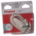 Cordon pr - quip pour lampe legrand - avec fiche mle et interrupteur 2a