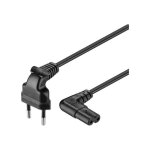 Cble dalimentation - goobay - cordon secteur bipolaire coud / coud 90 - connecteur  90 degrs - ...
