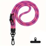 Cordon pour tlphone portable - booling - tour de cou universel - nylon - 120cm - rose