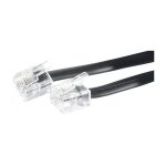 Cordon t�l�phonique rj11 - dacomex - 2 m - noir - filaire - connecteur rj11