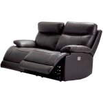 Cordoue - canap relax electrique 2 places cuir marron