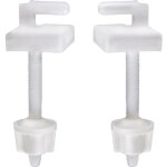 Charnire abattant de wc - cornat - blanc - fixations en plastique - universel - 1 pice