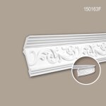 Corniche 150163f profhome moulure d�corative flexible style rococo - baroque blanc 2 m.