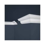 Corniche de plafond d�corative decoon - mod�le structur� - polystyr�ne - 200x8x8 cm