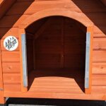 Cornires x2 en aluminium anti - morsure pour niche chiens - stop croc gris