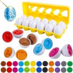 Correspondant puzzle oeufs �ducatifs voitures jouets 12 pack couleur forme de tri reconnaissance pr�scolaire ...
