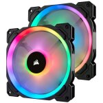 Corsair lot de 2 ventilateurs ll140 rgb - dual light loop led 140mm - lighting node pro (cor0843591032452 ...