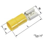 Cosse clip 9. 5 mm x 1. 2 mm lapp l - rc 95 h 63101120 180  partiellement isol jaune 50 pc(s)