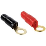 Cosse � oeillet hifi acv - jeu de 4 - 10 mm� - 8. 40 mm - noir rouge