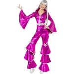 Costume chanteuse ann�es 70 - taille s - combinaison - rose