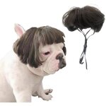 Costume pour chien - perruque pour animaux - marron - taille 23x15x0. 5cm