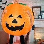 Costume de citrouille dhalloween vêtements en forme de citrouille drôle gonflable avec ventilateur pour ... Costume de citrouille dhalloween vêtements en forme de citrouille drôle gonflable avec ventilateur pour ...