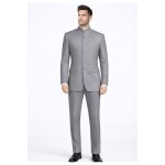 Costume col mao homme gris