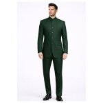 Costume col mao homme vert