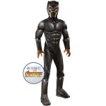 Costume deluxe enfant - rubies - black panther - imprim� - masque inclus - taille s � l