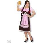 Costume de dirndl bavaroise - horreur shop - taille s / 36 - rose brun et blanc