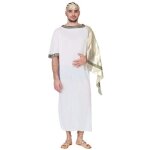 Costume empereur romain neron - homme - jaune - tunique �tole et couronne