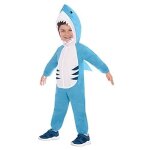 Costume enfant - amscan - grand requin blanc - 3 - 4 ans - blanc - confortable