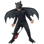 Costume enfant - krokmou - dreamworks dragons - taille 3 � 8 ans - 100% polyester - noir
