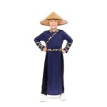 Costume - h�ros chinois - bleu - polyester - pour gar�ons de 6 mois � 12 ans