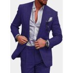 Costume homme ? deux pi�ces lin ? slim chic ? grand taille ? hommebleu marine