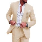 Costume homme ? deux pi�ces lin ? slim chic ? grand taille ? hommejaune