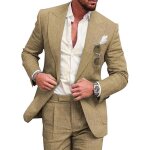 Costume homme ? deux pi�ces lin ? slim chic ? grand taille ? hommekaki