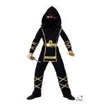 Costume ninja enfant noir or ptitclown noir