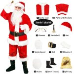 Costume pre noel adulte 11 pices dguisement pre nol homme costume pre nol adulte dguisement nol ...