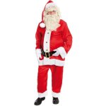 Costume de pre nol amricain - chaks - taille unique - rouge - 100% polyester - 4 pices