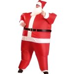 Costume pre nol gonflable - rouge - adulte - intrieur - 100% nylon