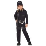 Costume de police junior - fiestas guirca - noir - polyester - taille 116 - accessoires non inclus