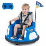 Costway 12v quad tamponneuse electrique pour enfants avec lumi�res t�l�commande 24g rotation � 360� pour ...