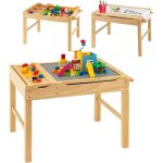 Costway 2 en 1 table pour enfants avec plaques lego rangement cach� plateau r�versible avec rouleau de ...