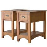 Costway lot de 2 tables dappoint avec tiroir pieds en bois dhévéa 56x33x585 cm bout de canapé rétro brun ... Costway lot de 2 tables dappoint avec tiroir pieds en bois dhévéa 56x33x585 cm bout de canapé rétro brun ...