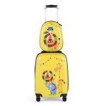 Valise cabine enfant - costway - lion - poignée rétractable - roues 360° - Étanche Valise cabine enfant - costway - lion - poignée rétractable - roues 360° - Étanche