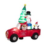 Costway 240 cm père noël gonflable avec voiture bonhomme de neige et pingouin décoration de noël avec ... Costway 240 cm père noël gonflable avec voiture bonhomme de neige et pingouin décoration de noël avec ...