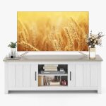 Costway 60 meuble tv avce 4 compartiments 2 portes 2 trous de gestion des câbles pour salon chambre 145 ... Costway 60 meuble tv avce 4 compartiments 2 portes 2 trous de gestion des câbles pour salon chambre 145 ...