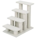 Costway arbre � chat 60 cm en cachemire escalier pour animaux marches grimpeur pour chat � 4 niveaux ...