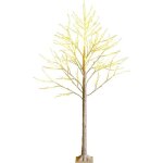 Arbre bouleau lumineux blanc chaud 180cm costway avec 96 led lumi�res base plastique d�coration int�rieur ...